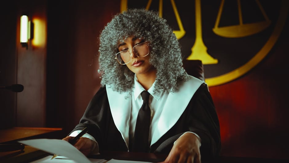 Profesjonalny adwokat w todze reprezentujący klienta w sali sądowej